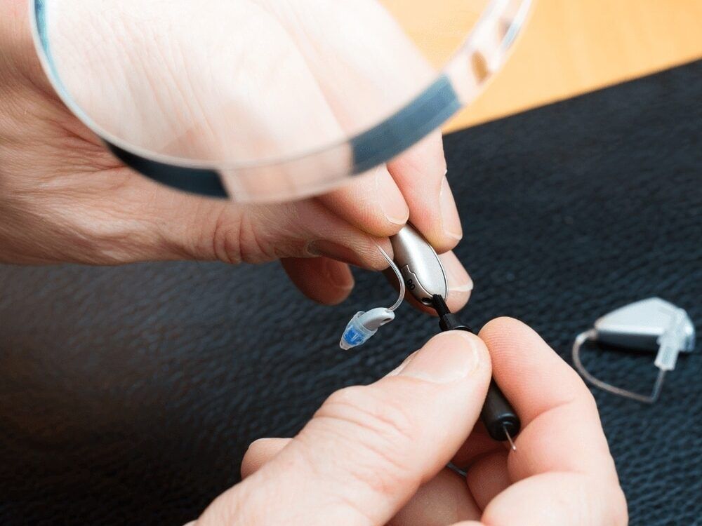 In-house hearing aid repair underway at Advanced EARGEAR in Akron, OH